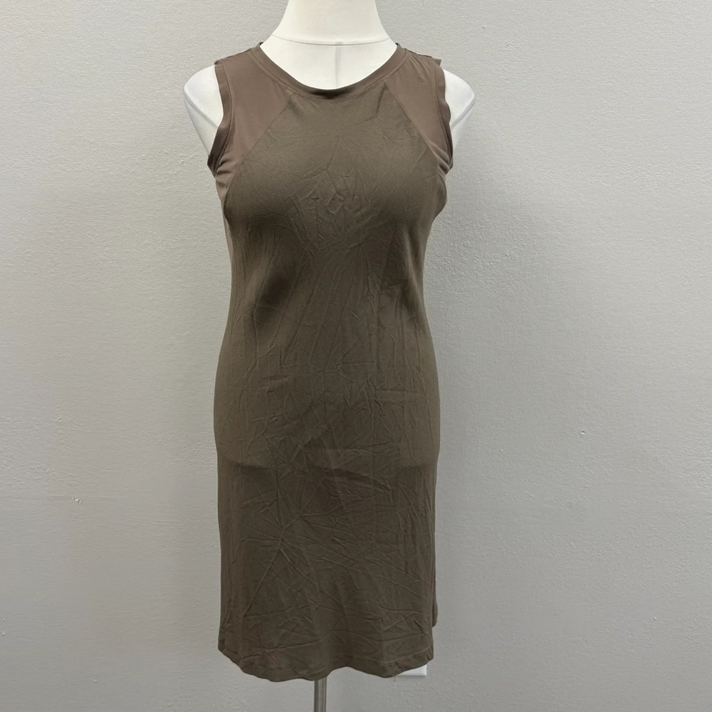 Francisco Costa Calvin Klein Army Green Mini Dress - Size 14